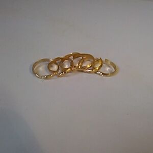 💲1⃣▶▶Delicate Gold Stackable Rings - 6-Piece Set